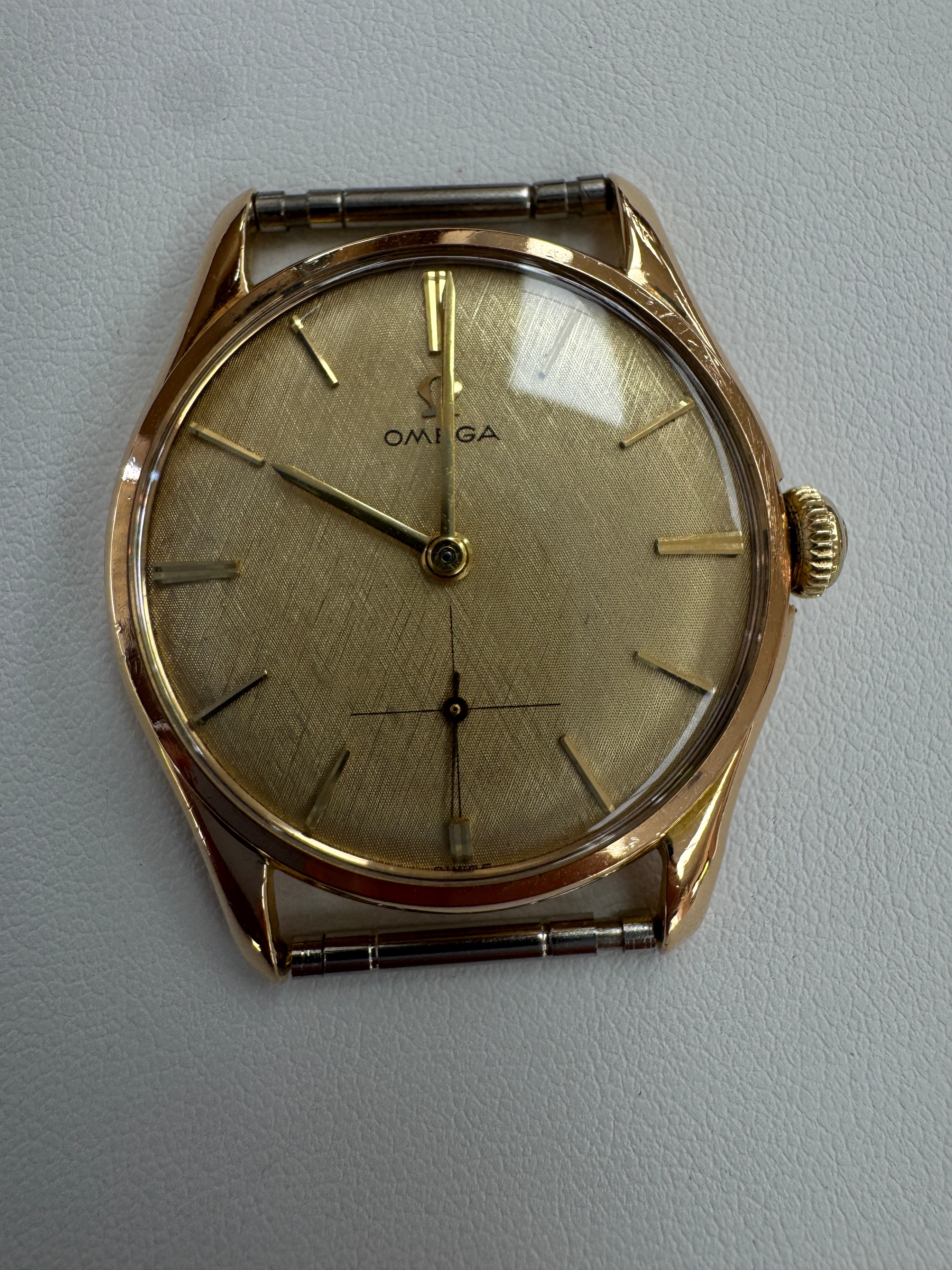 18k Rose Gold 34mm Omega Alpha Automatic Watch