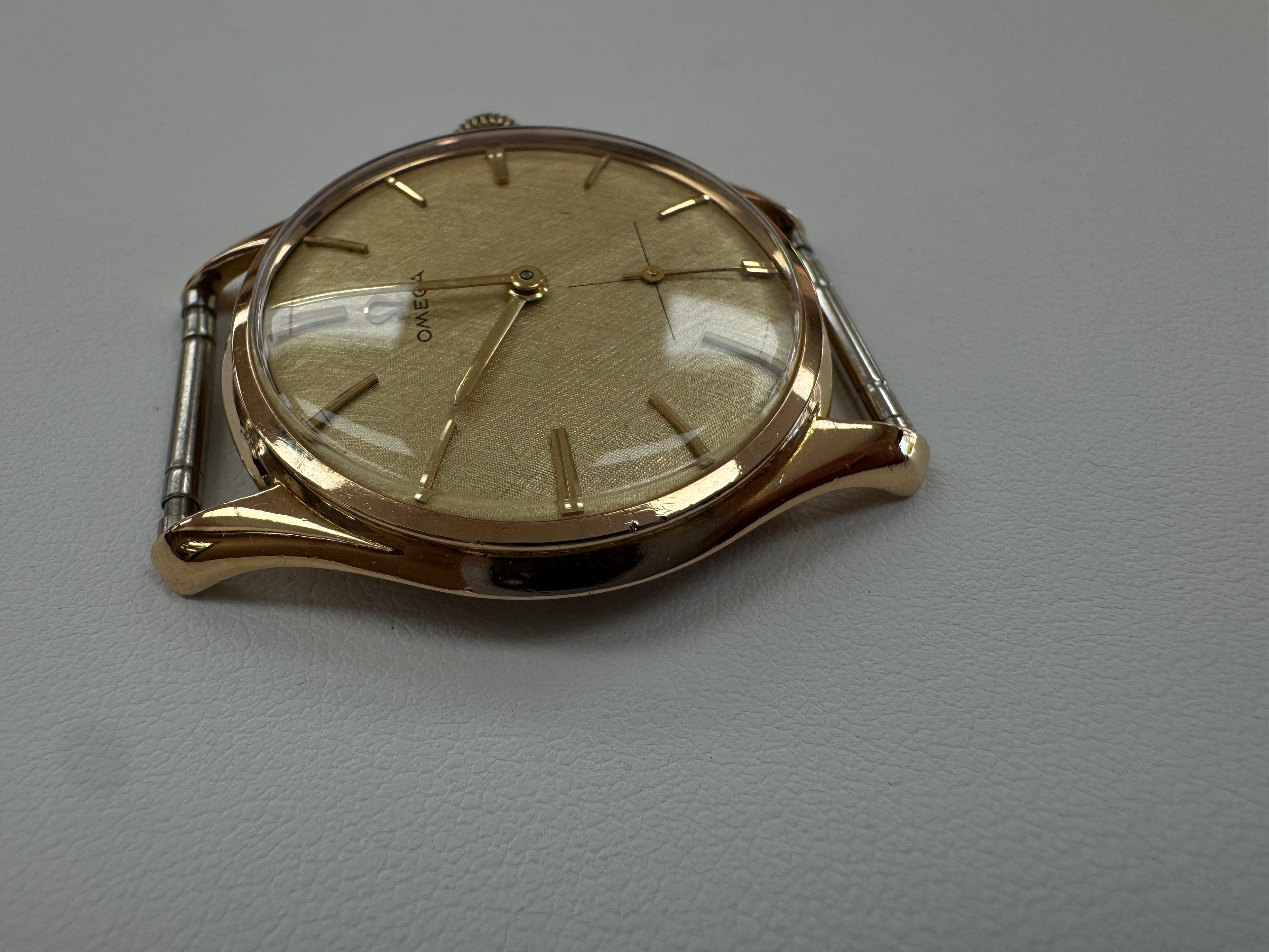 18k Rose Gold 34mm Omega Alpha Automatic Watch