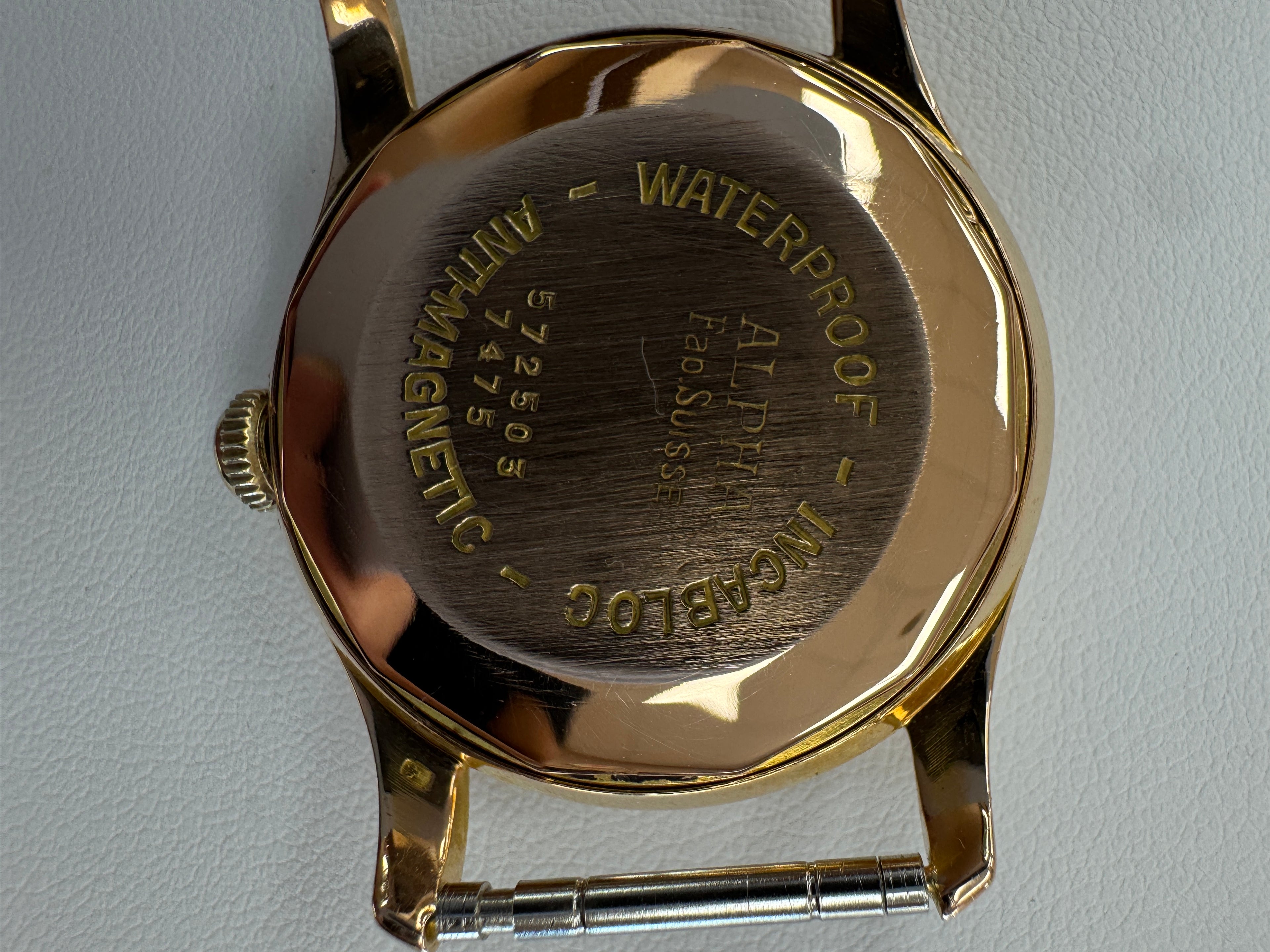 18k Rose Gold 34mm Omega Alpha Automatic Watch