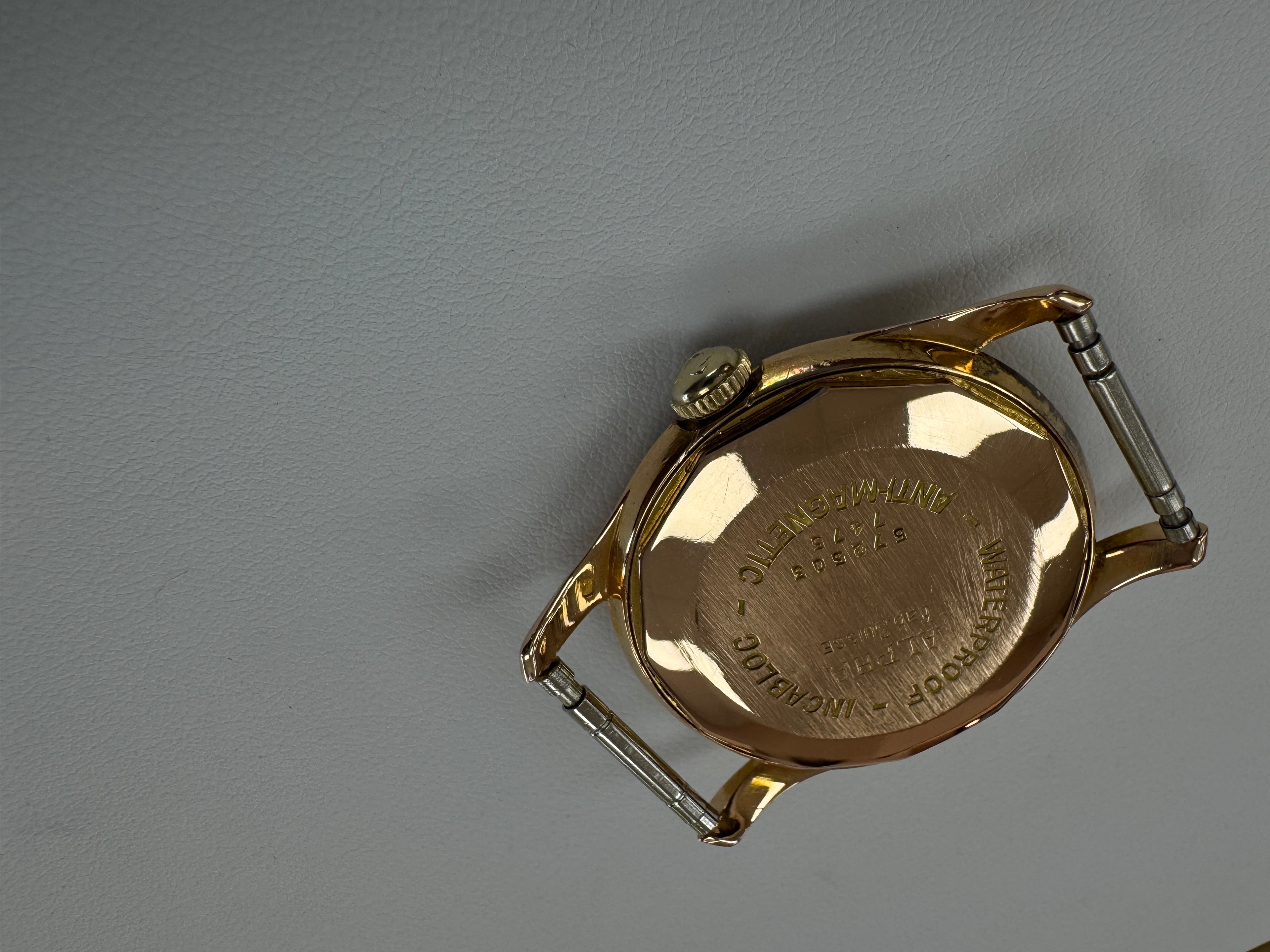 18k Rose Gold 34mm Omega Alpha Automatic Watch
