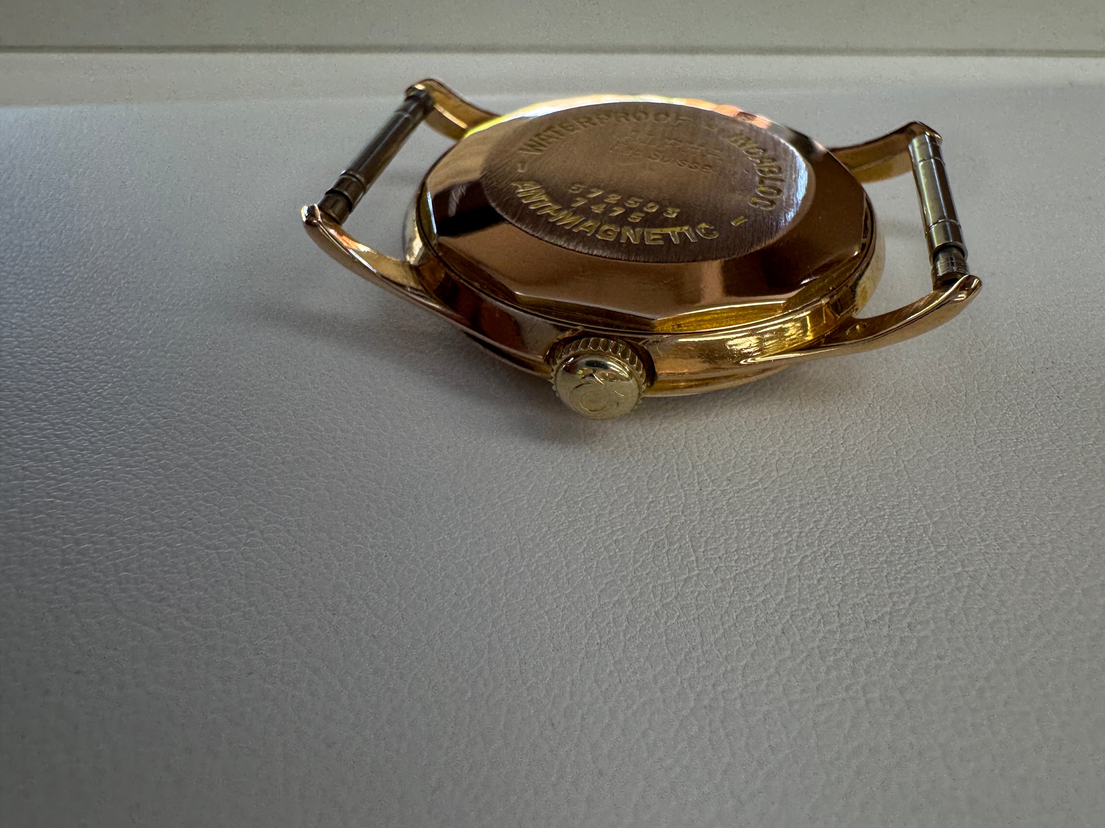 18k Rose Gold 34mm Omega Alpha Automatic Watch