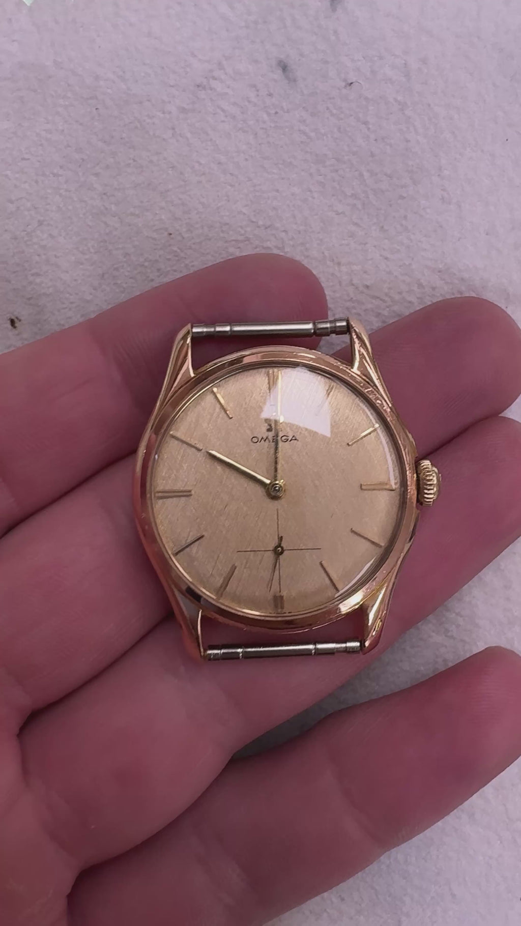 18k Rose Gold 34mm Omega Alpha Automatic Watch